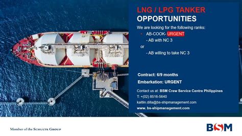 Crew for LNG Tanker Vessel (Filipino) .